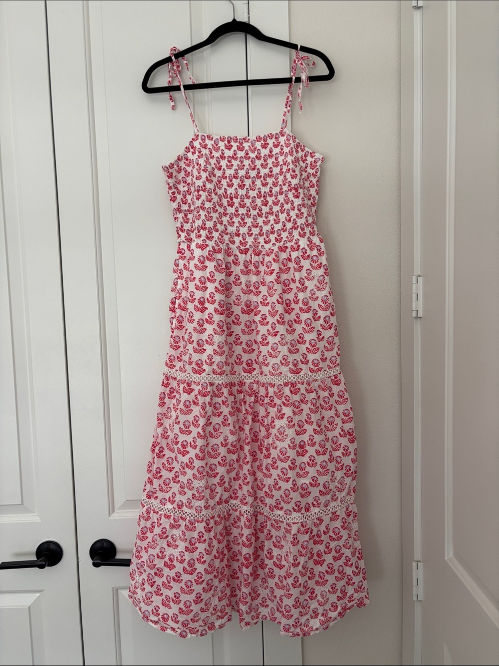 Roller Rabbit Pink and White Floral Maxi Dress
